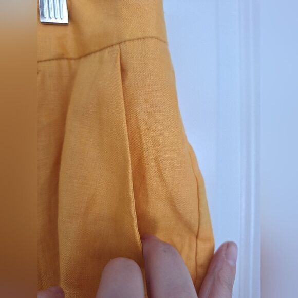 Worthhington yellow linen wide leg grop pants size 18W - Picture 2 of 9